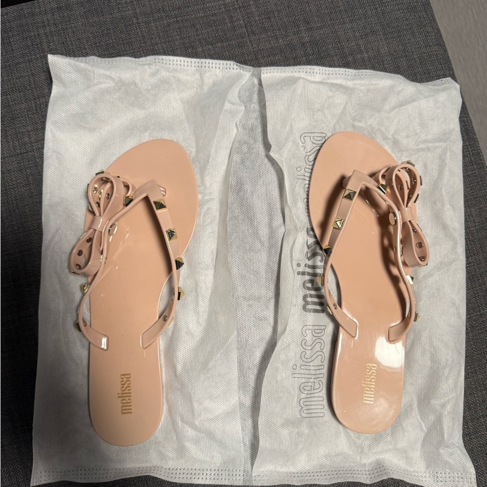 Melissa Harmonic Stud Women's Pink & Gold Jelly Sandals